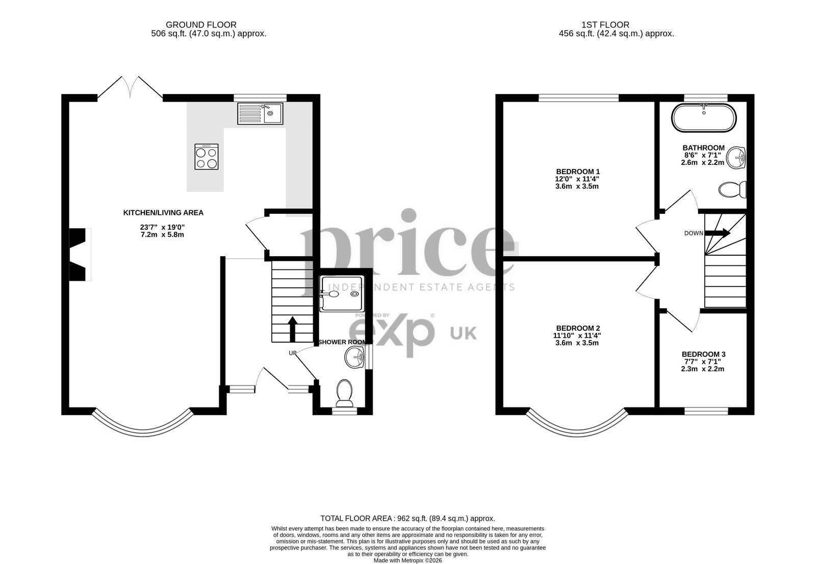 51, Penyghent Avenue, York floorplan