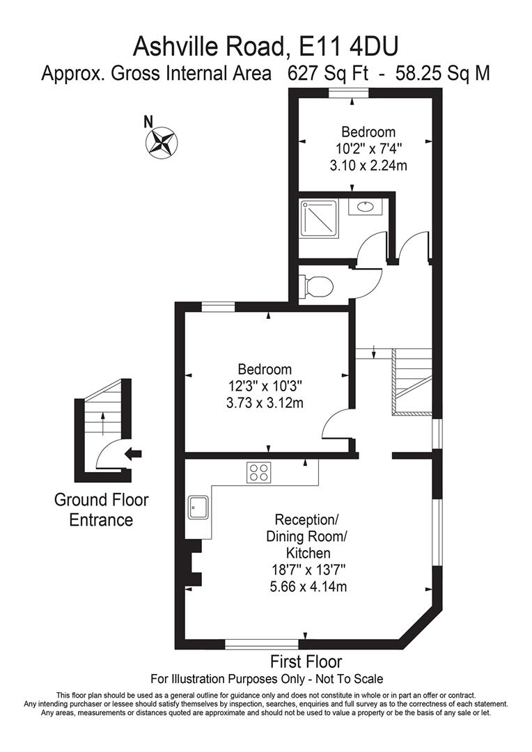 64, Ashville Road, London floorplan