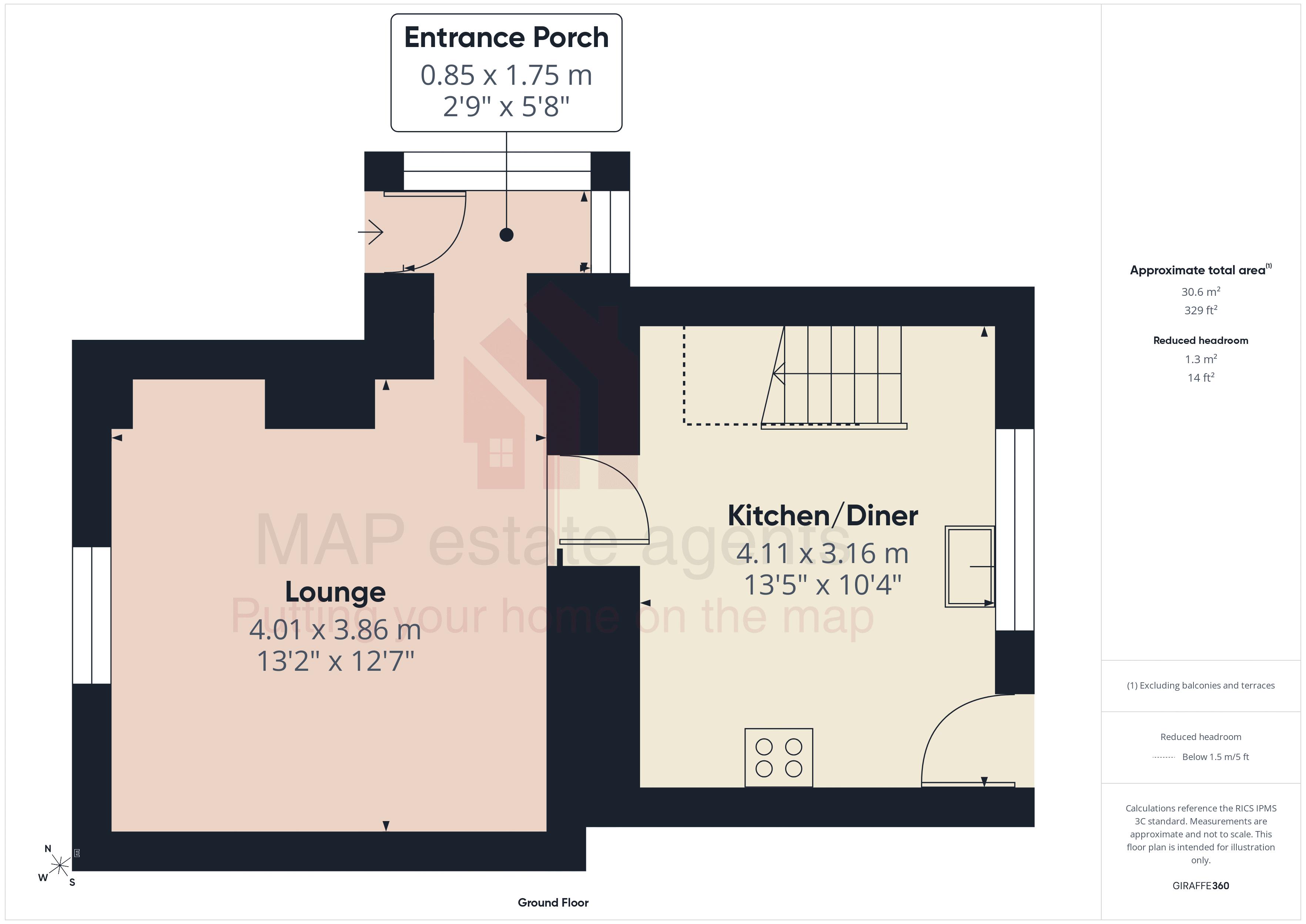 3, Wood End Cottages, Redruth floorplan