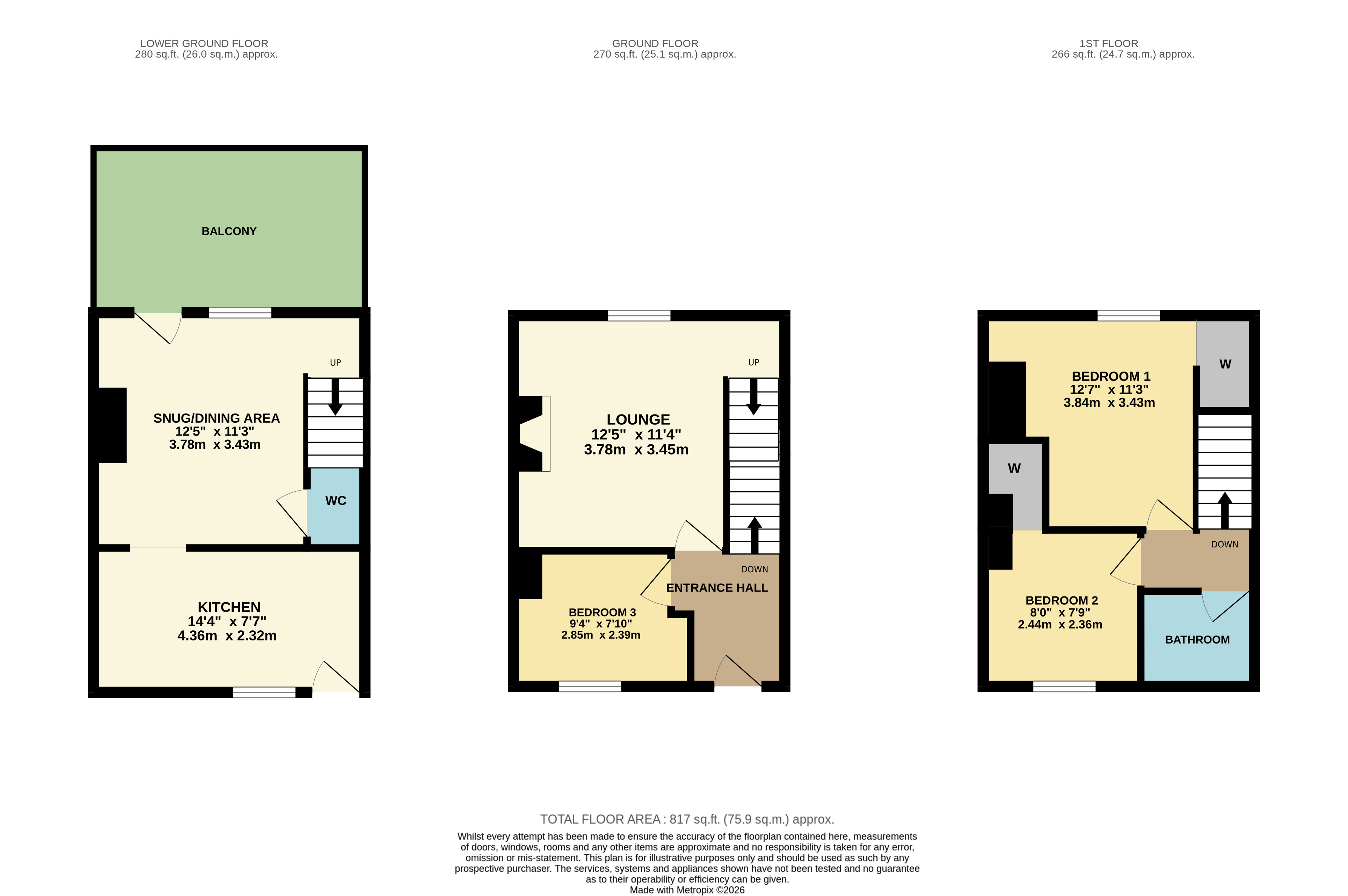 25, Main Street, Farnhill floorplan