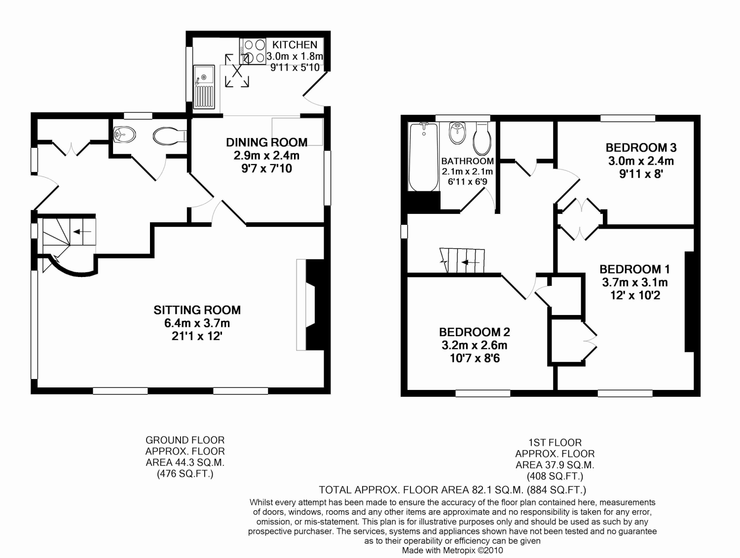 1 Ampneyfield Cottages Cottage,, Ampney Crucis, Gloucestershire floorplan
