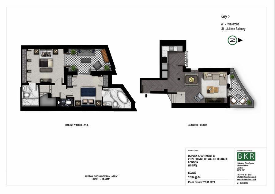 Flat 2, 21-22, Prince Of Wales Terrace, London floorplan