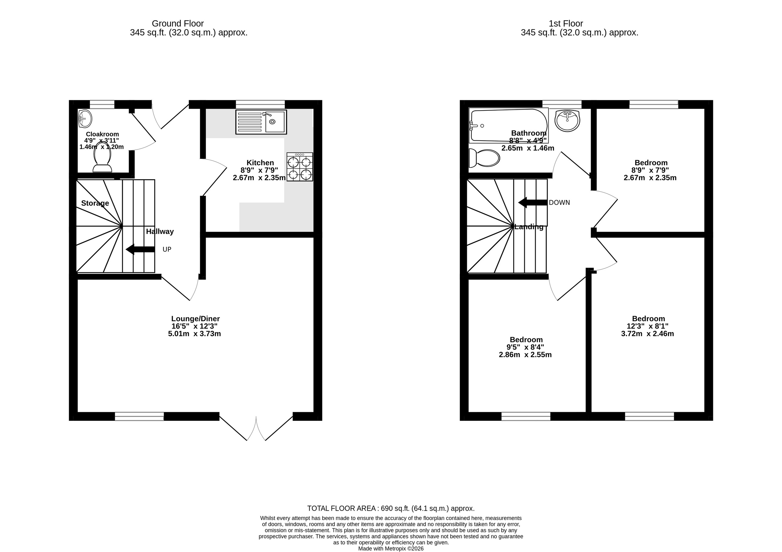 9 Everdon Close, Rugby floorplan