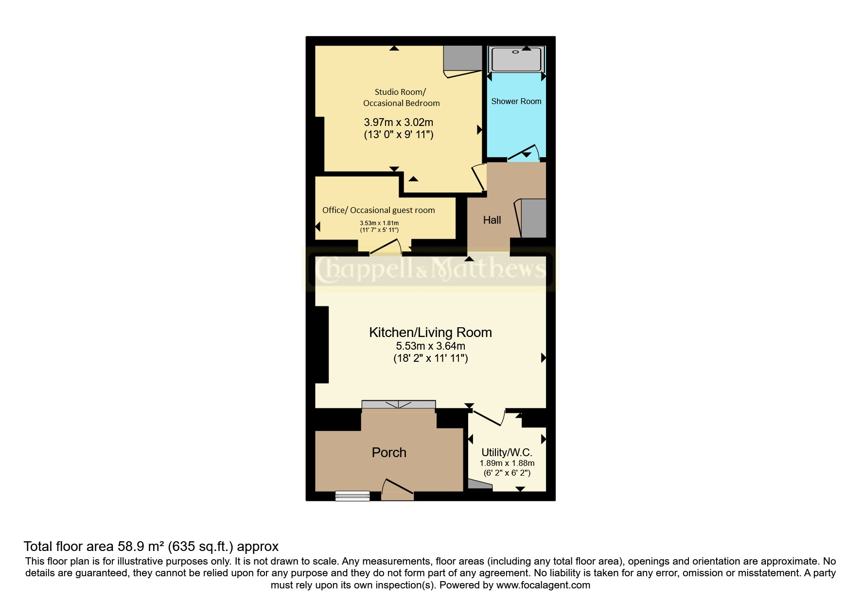 Basement Flat, 137, Whiteladies Road, Bristol floorplan