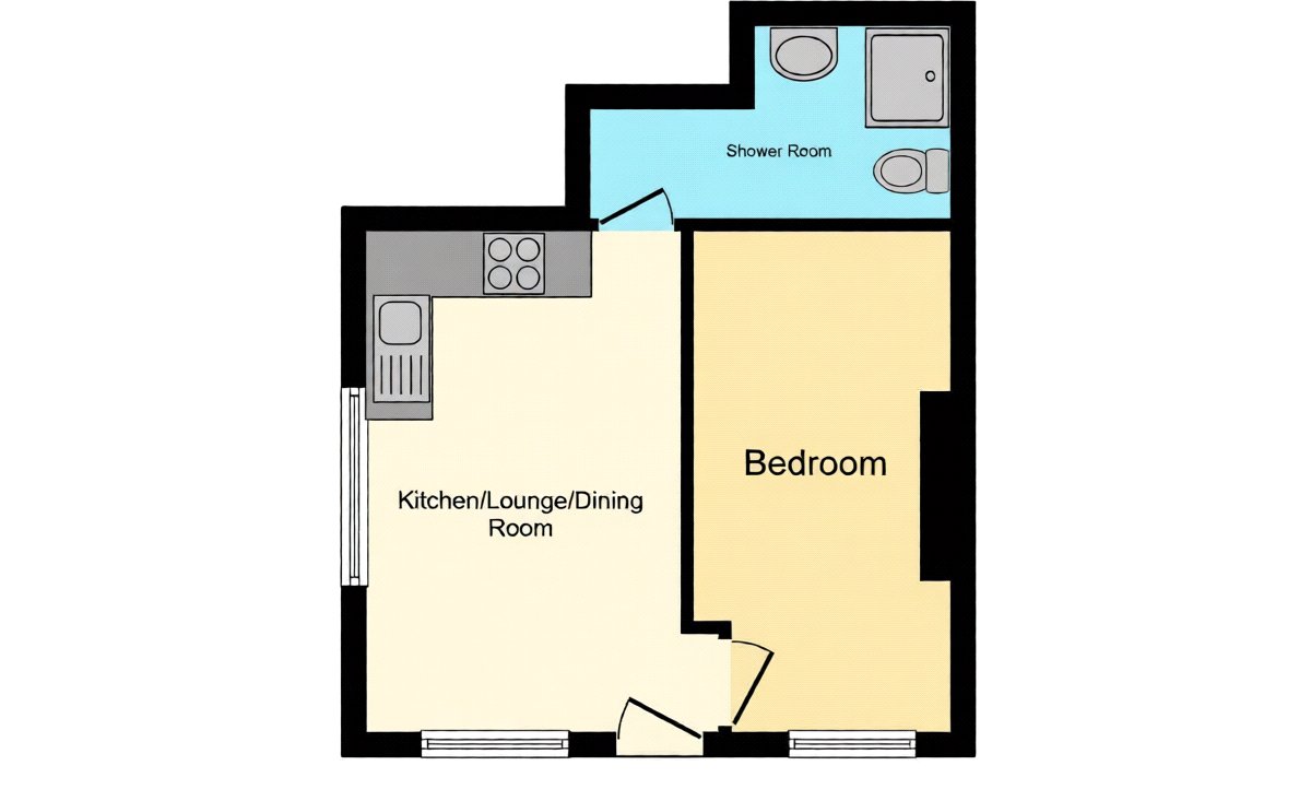 Flat 1, 2, Cavern Road, Devon floorplan