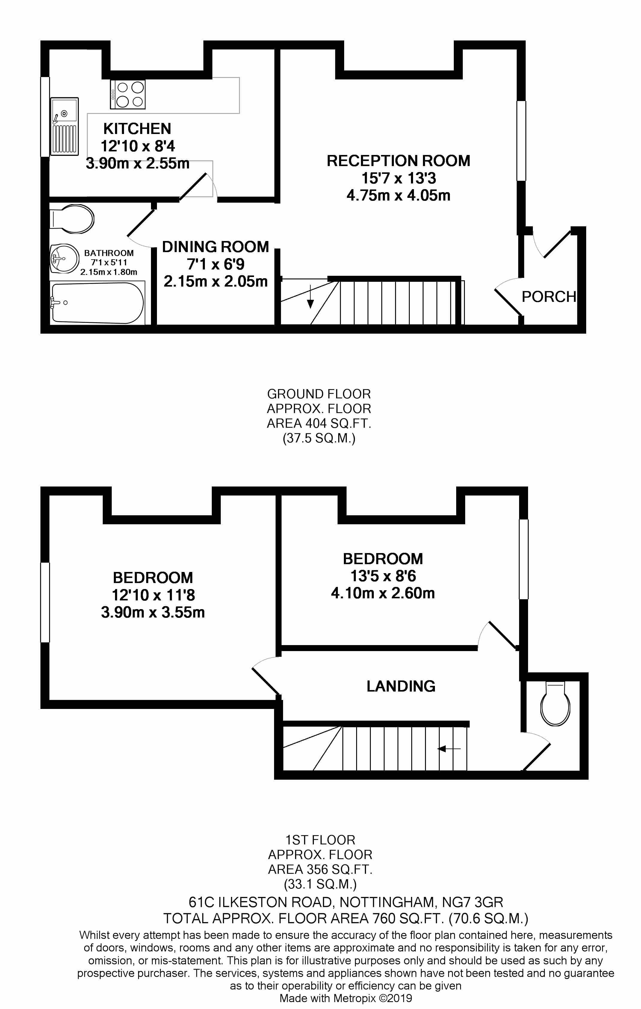 61C, Ilkeston Road, Lenton, Nottingham floorplan