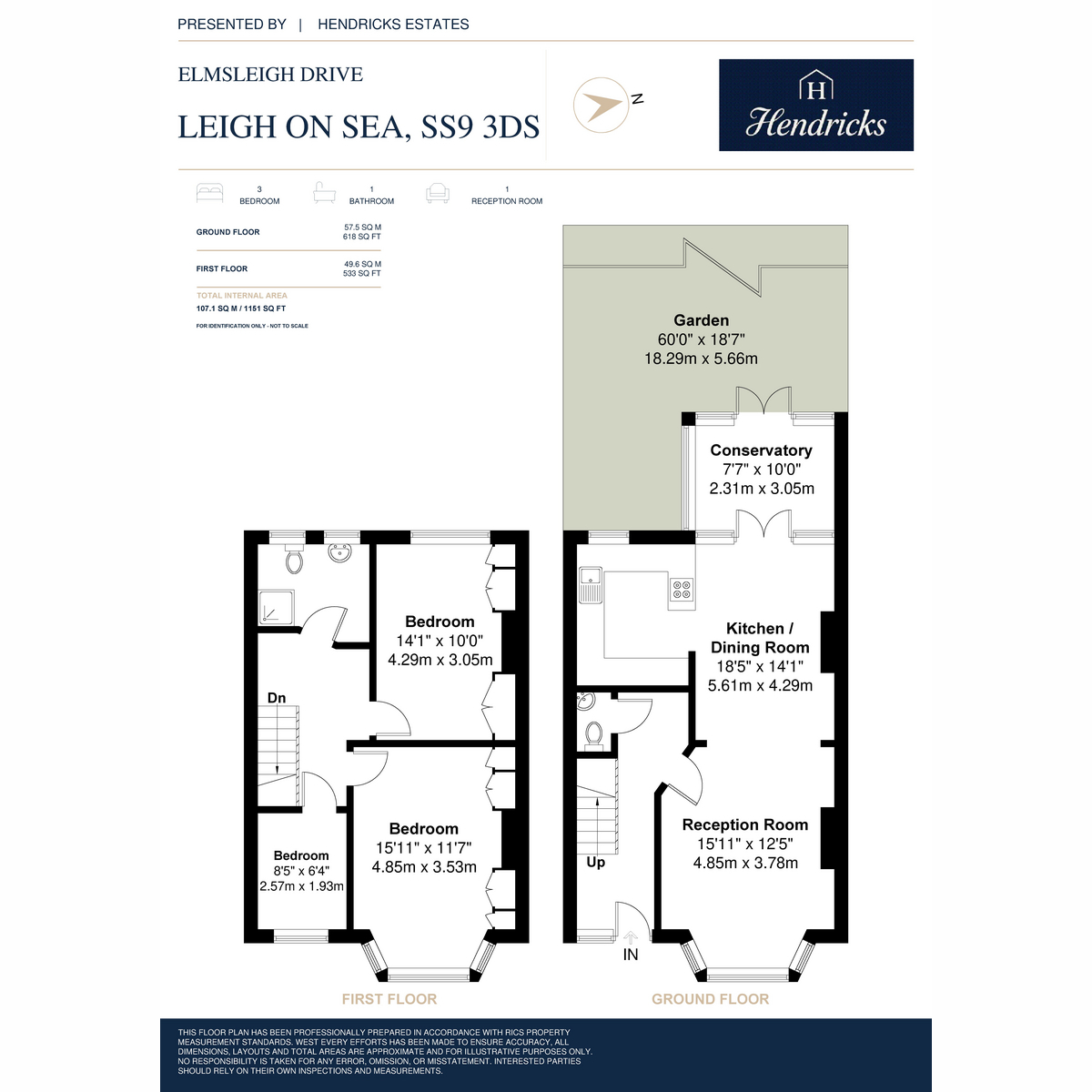 119, Elmsleigh Drive, Leigh-on-sea floorplan
