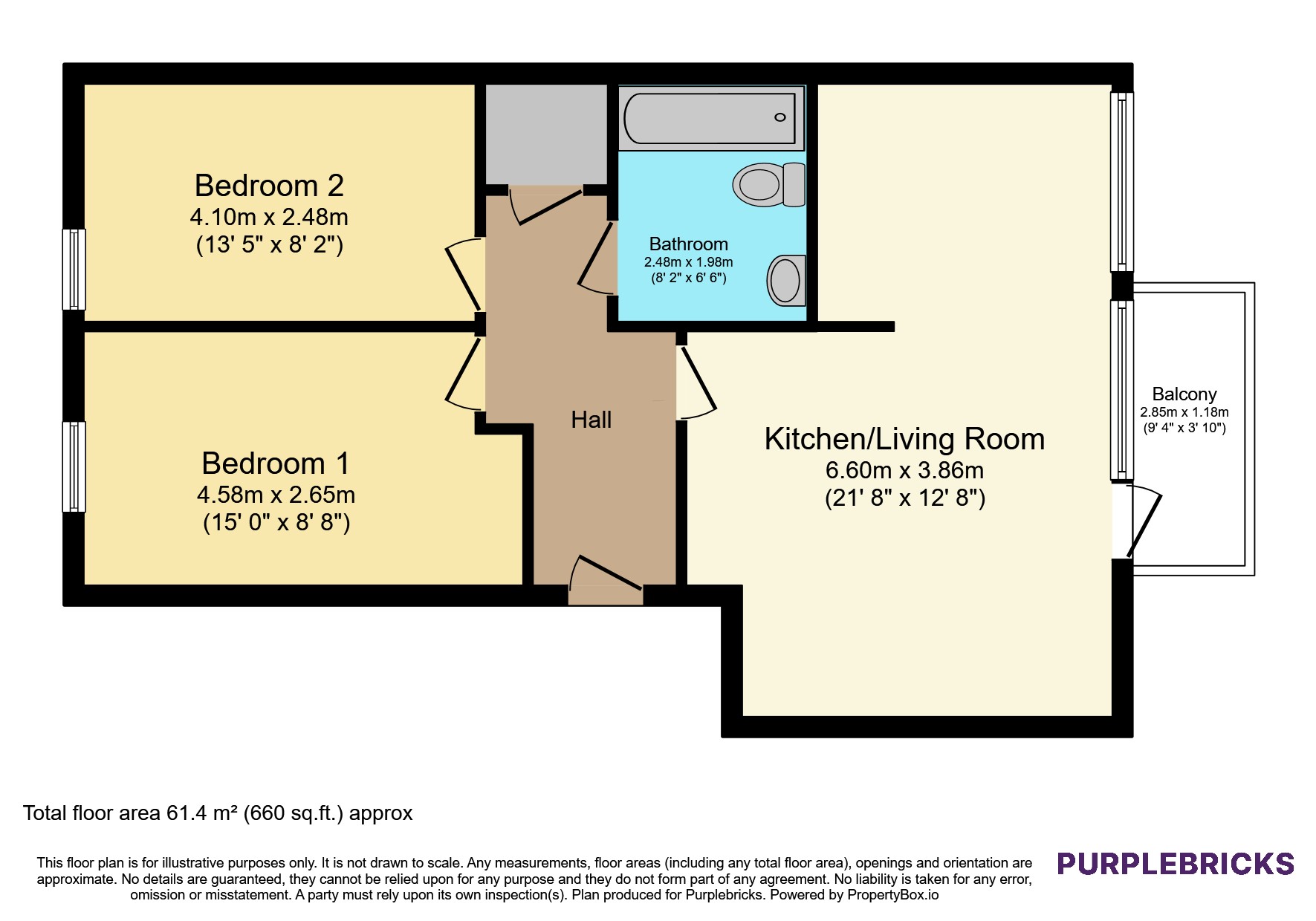 Apartment 4/Queens Court, 310 Reservoir Road, Birmingham floorplan