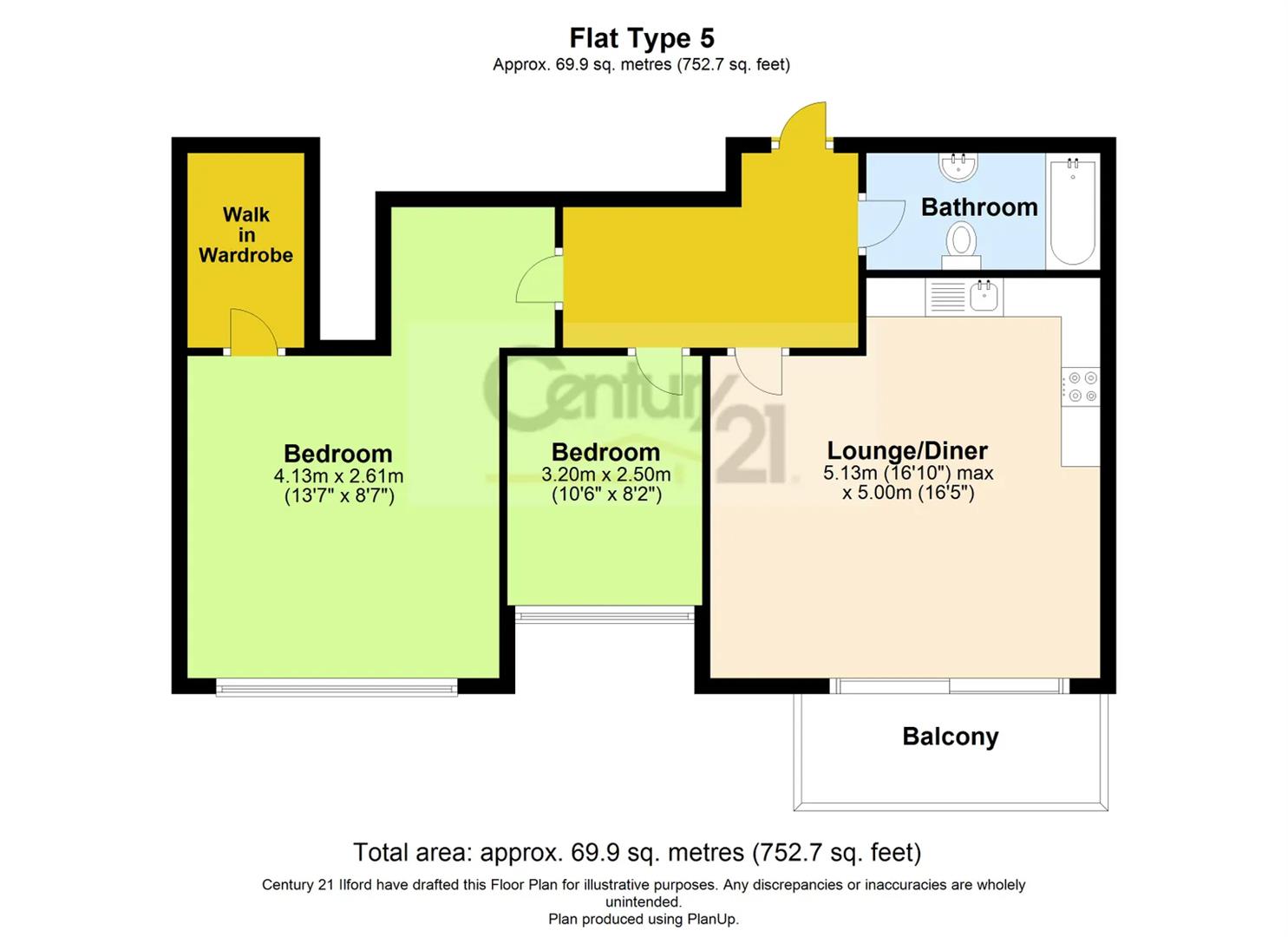 Flat 205, 450 High Road, Ilford floorplan