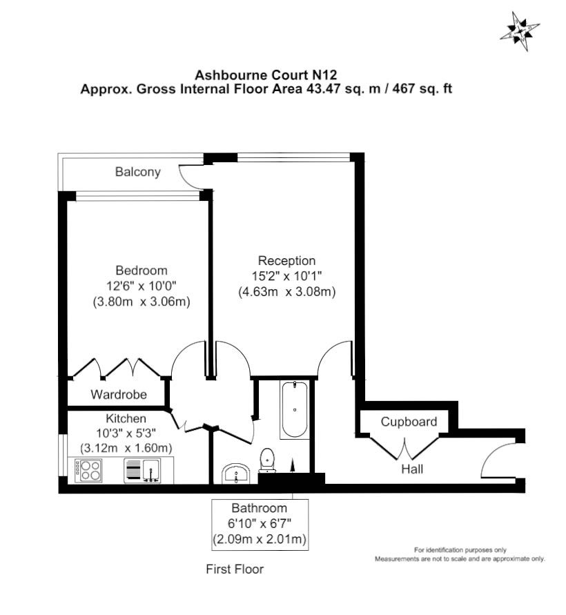 Flat 68 Ashbourne Court, Ashbourne Close, London floorplan