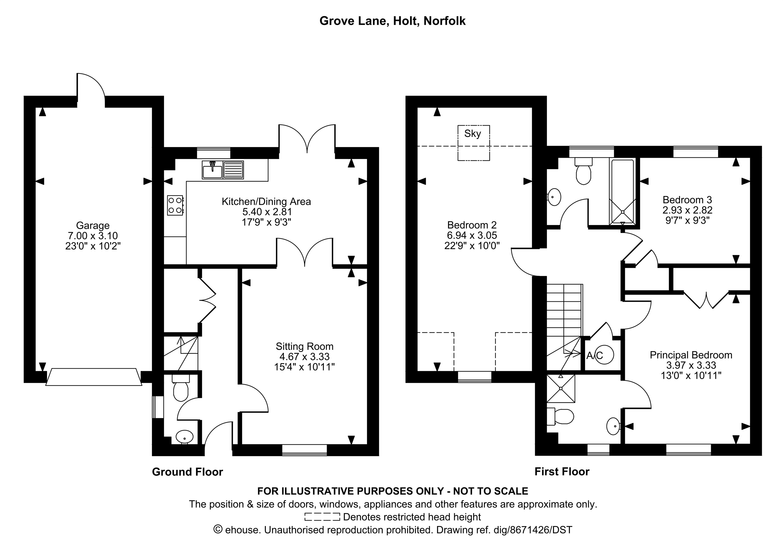 61, Grove Lane, Holt floorplan