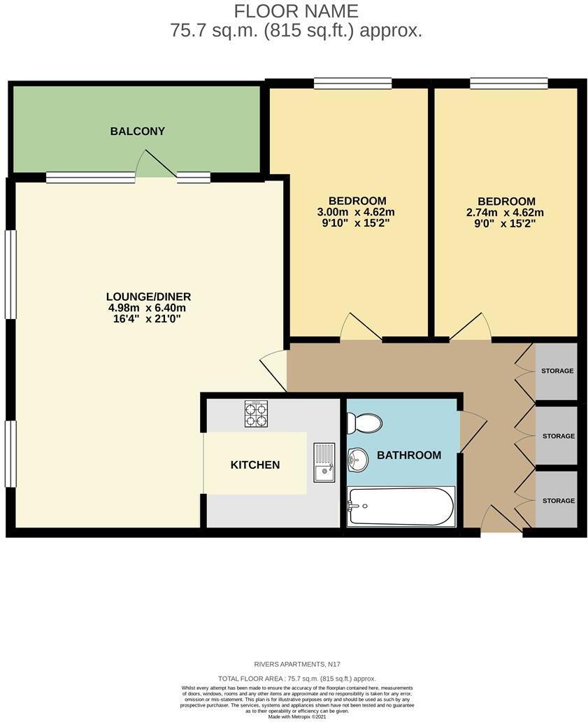 Rivers Apartments,64, Cannon Road, London floorplan