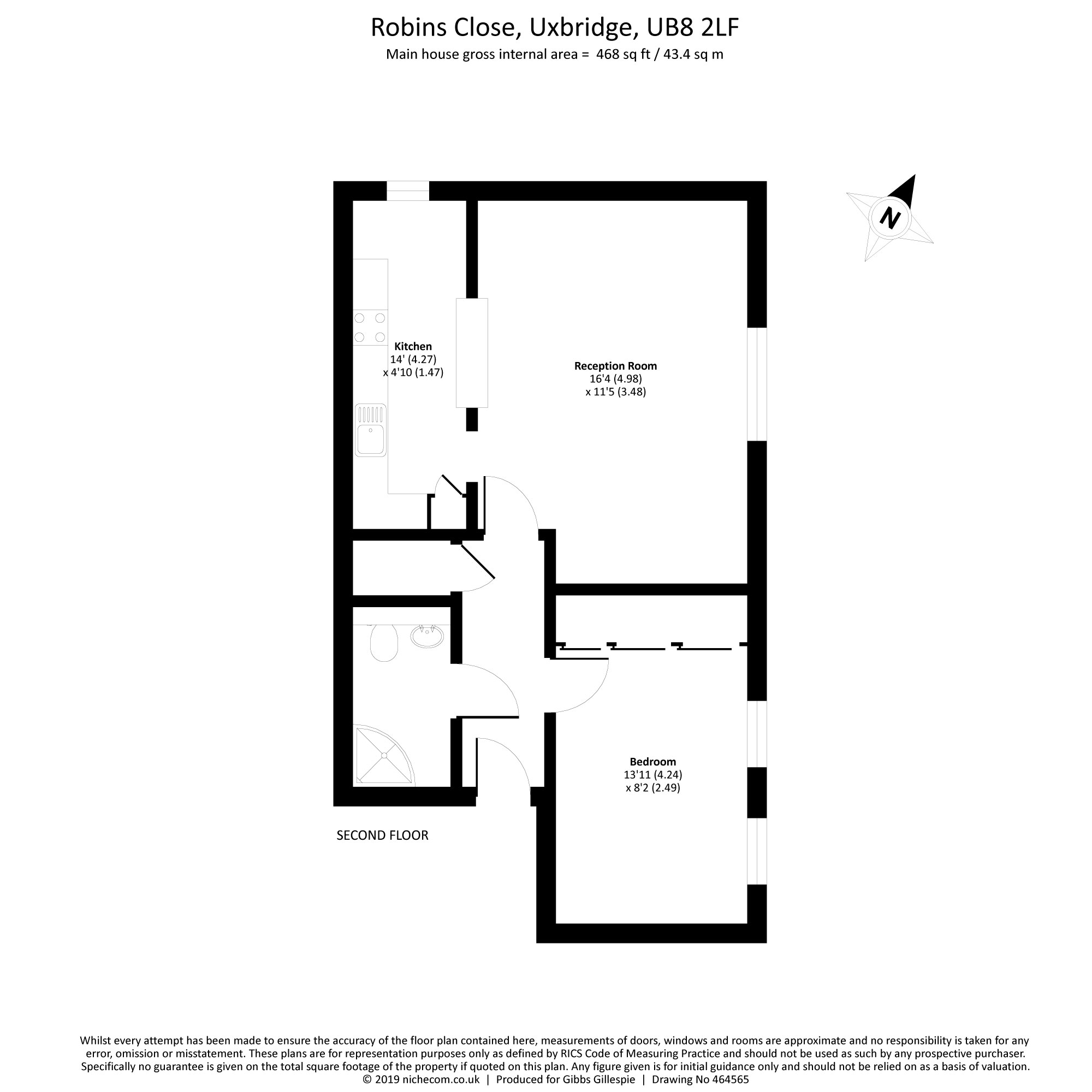 1 Bedrooms Flat for sale in Robins Close, Uxbridge, Middlesex UB8