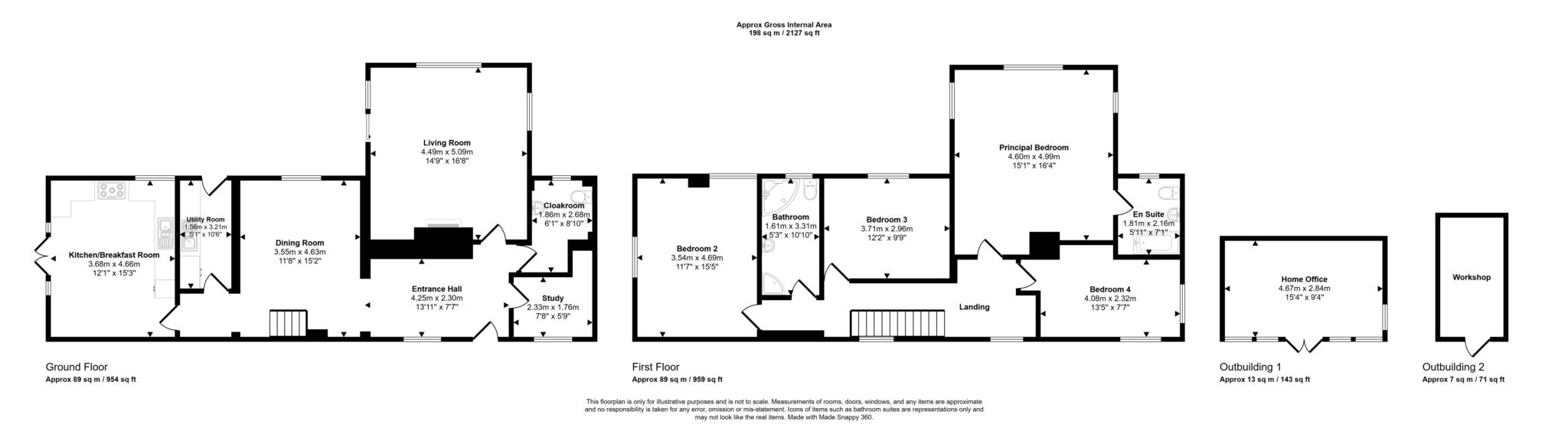 2, Yew Tree Cottage, Earls Croome floorplan