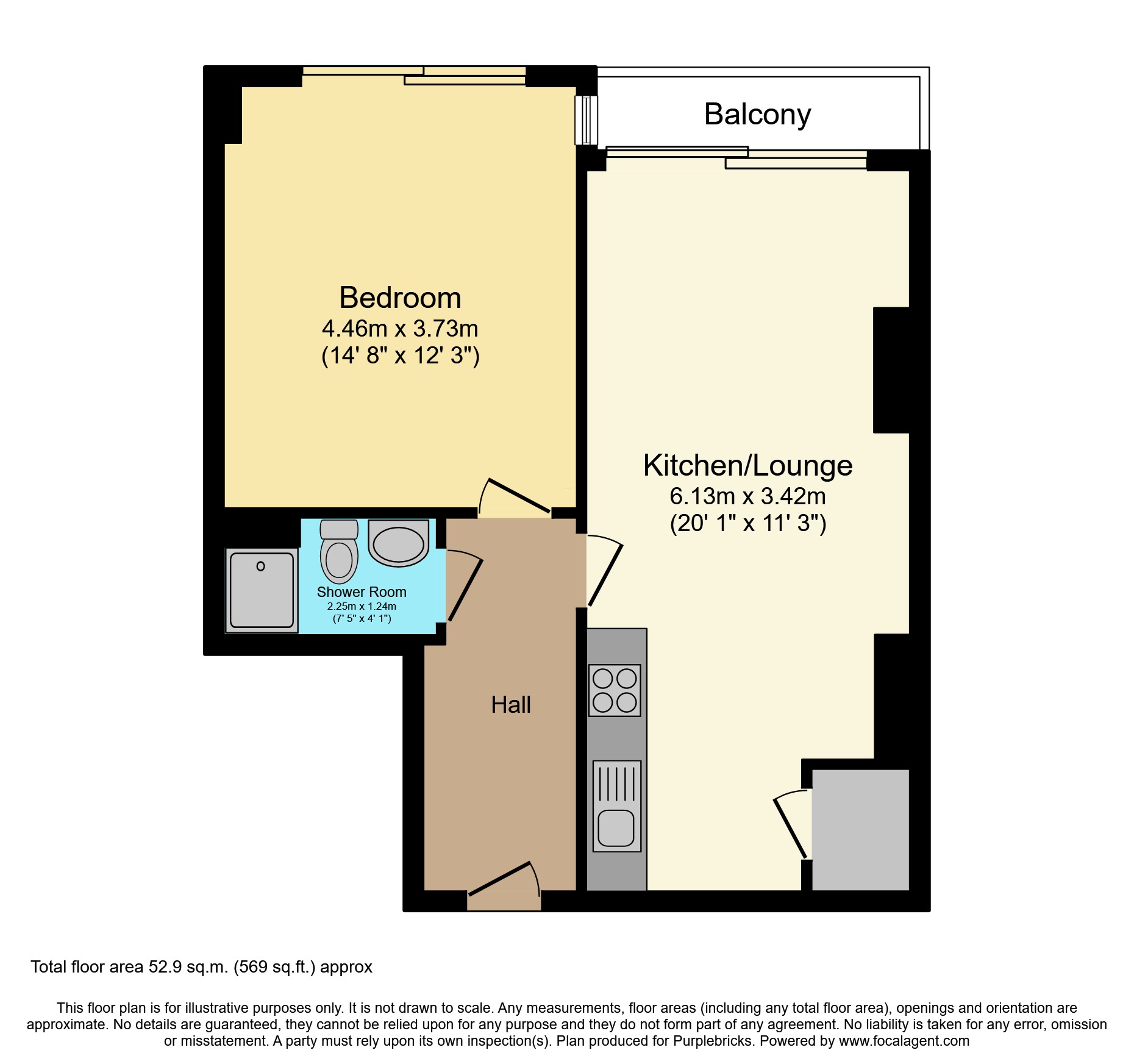 Apartment 31/Velocity Tower, 10 St. Marys Gate, Sheffield floorplan