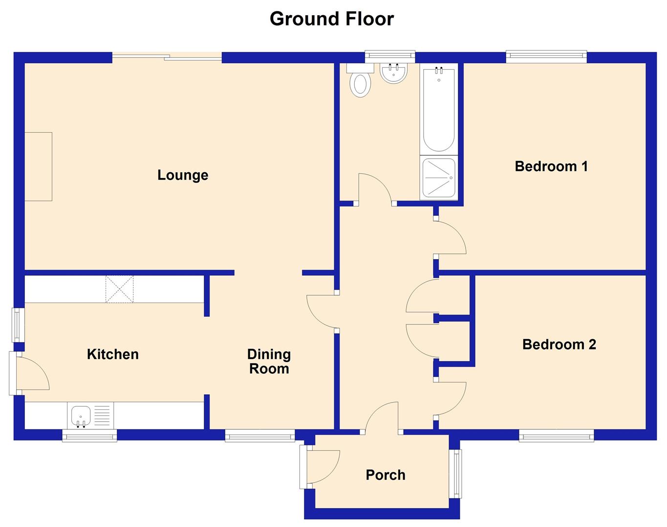 Heath Gardens, Sandown PO36, 2 bedroom detached bungalow for sale