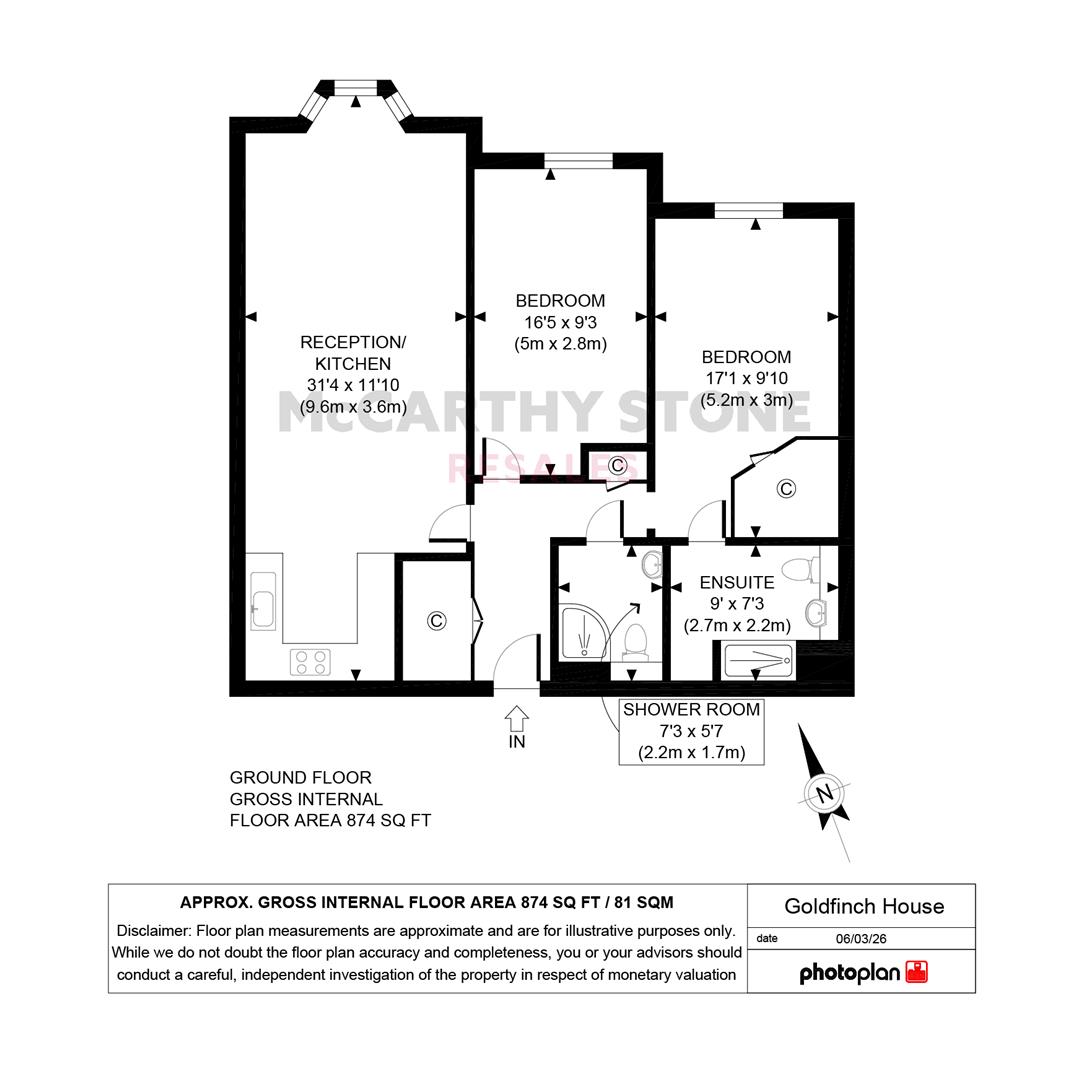 3 Goldfinch House, Outwood Lane, Coulsdon floorplan
