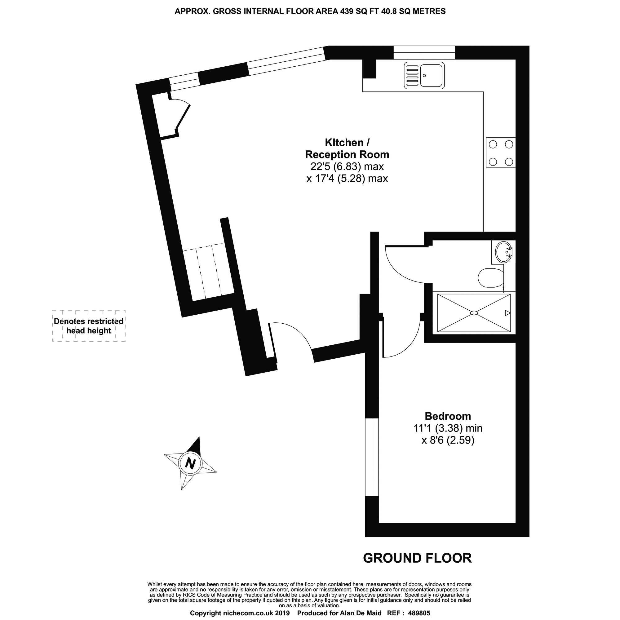 Clarence Court, Rushmore Hill, Orpington BR6, 1 bedroom flat for sale