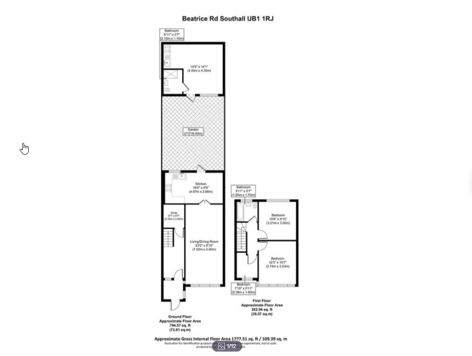 Beatrice Road, Southall UB1, 3 bedroom terraced house for sale