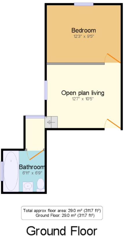 Flat 3, 39 Brighton Road, Purley floorplan