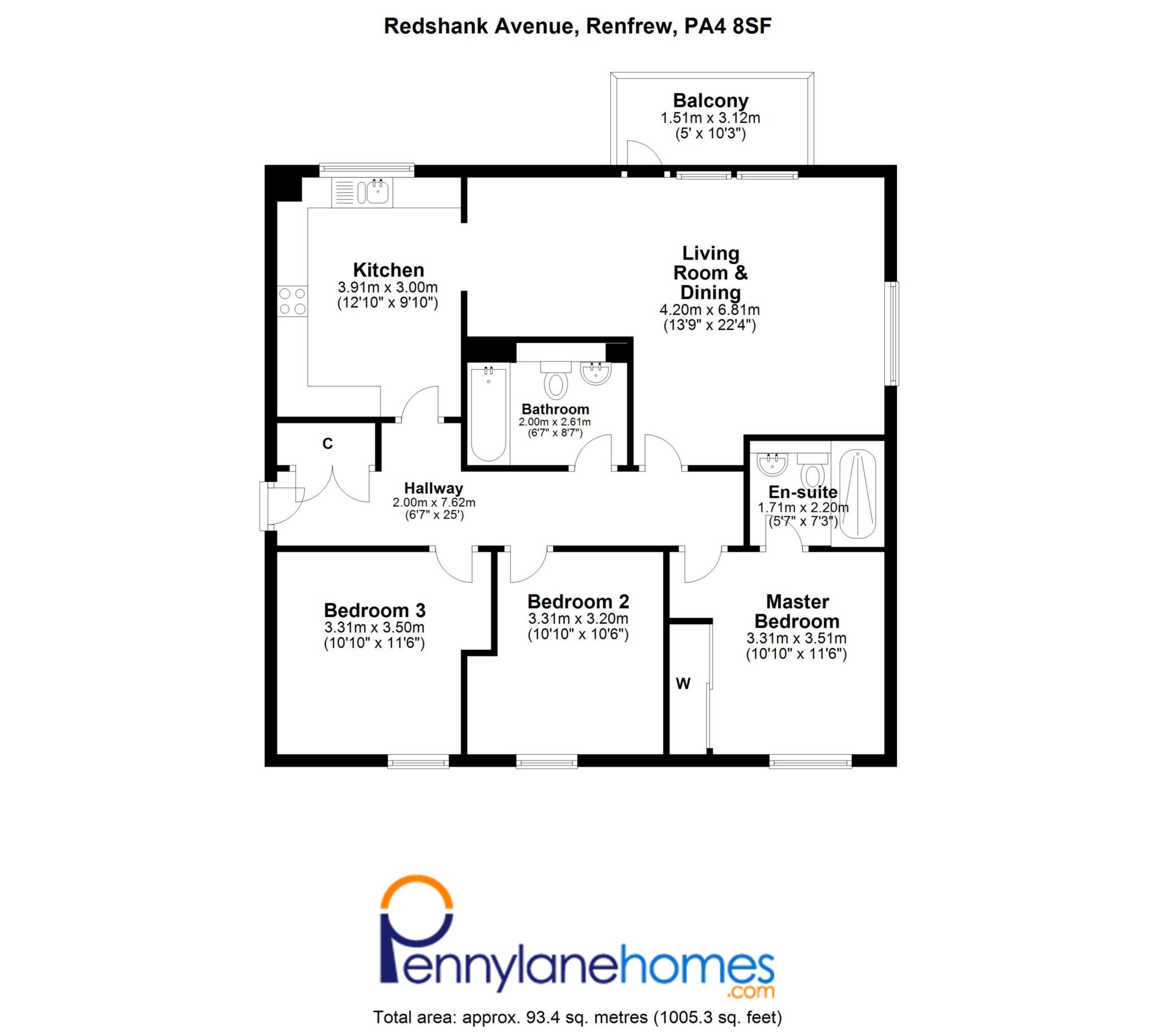 Redshank Avenue, Renfrew PA4, 3 bedroom flat for sale 61430484