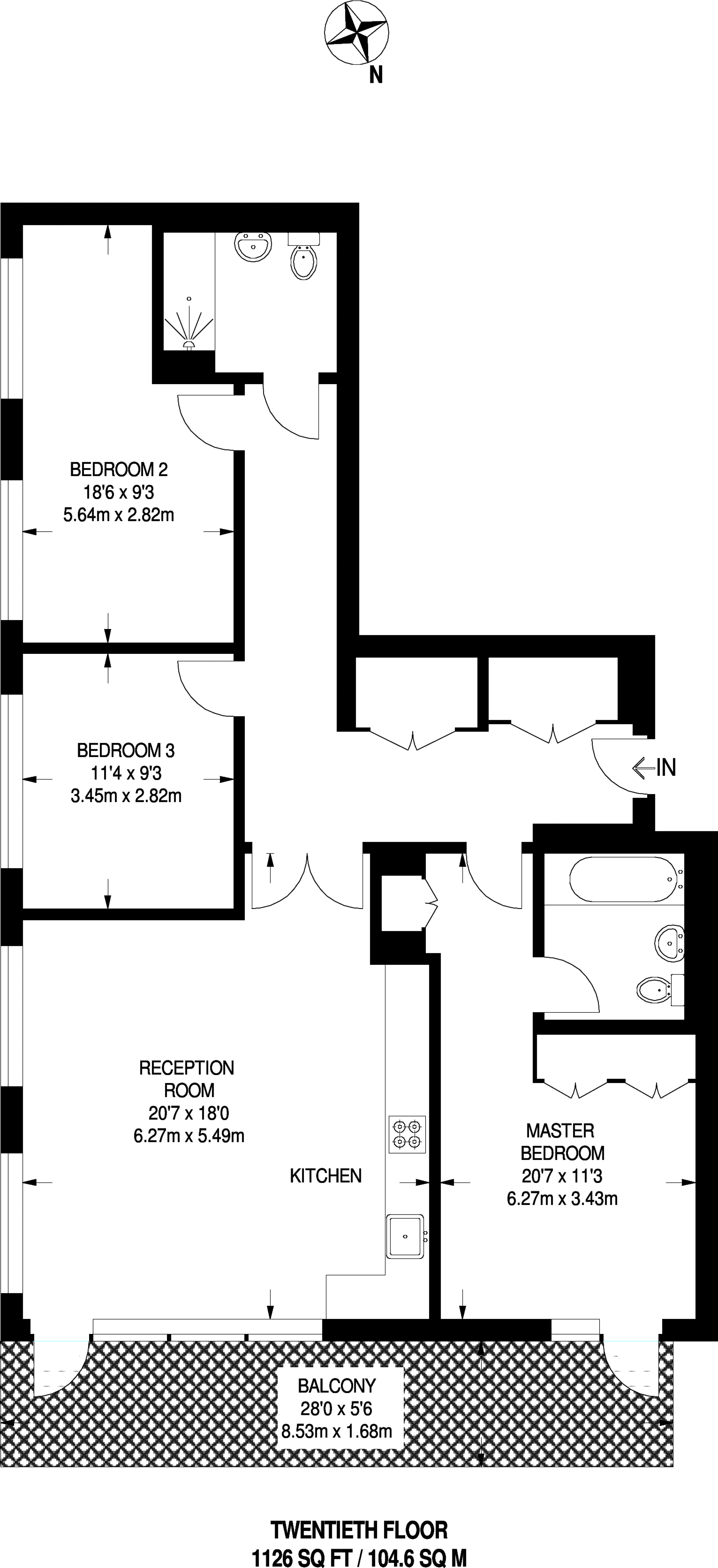 3 Bedrooms Flat to rent in Compton House, Woolwich SE18