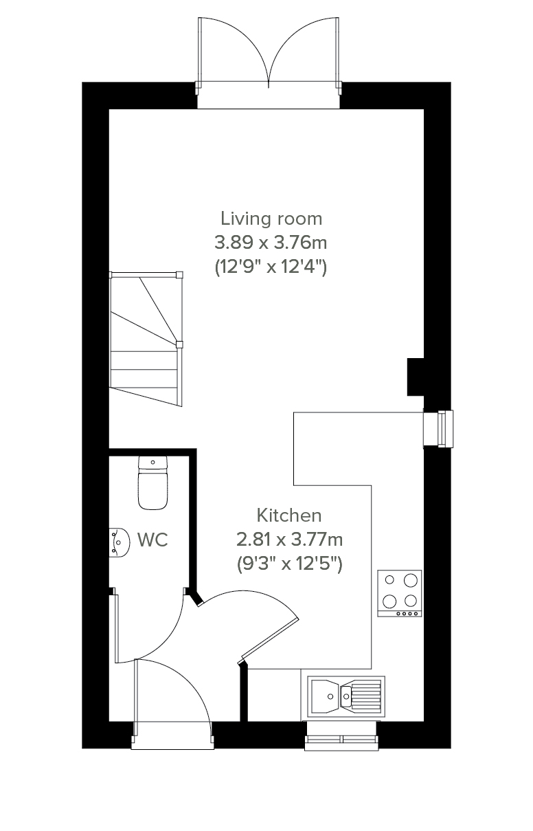 Plot 51, Tor View, The Alnmouth, West Park, Castle Cary floorplan