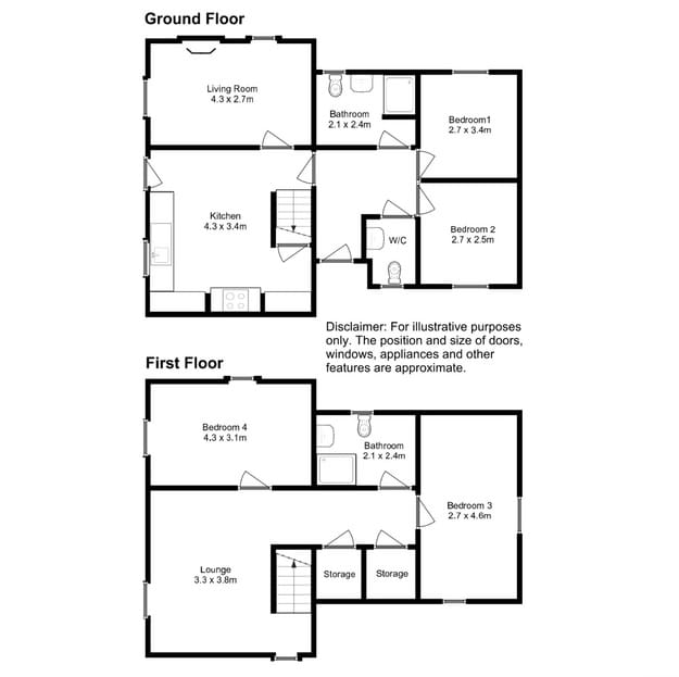 Tyddyn Talgoch Isaf, Pwllheli floorplan