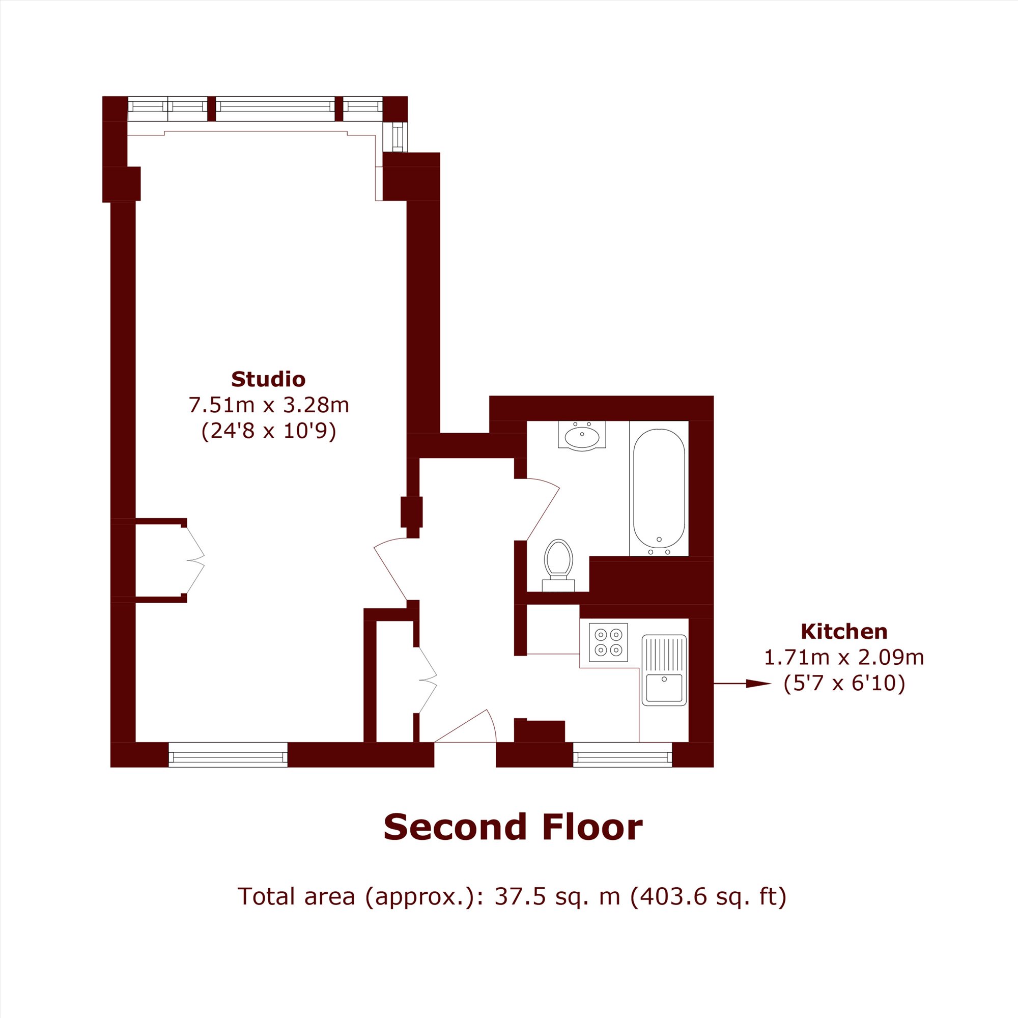 Flat 32, Vandon Court, 66-70, Petty France, London floorplan