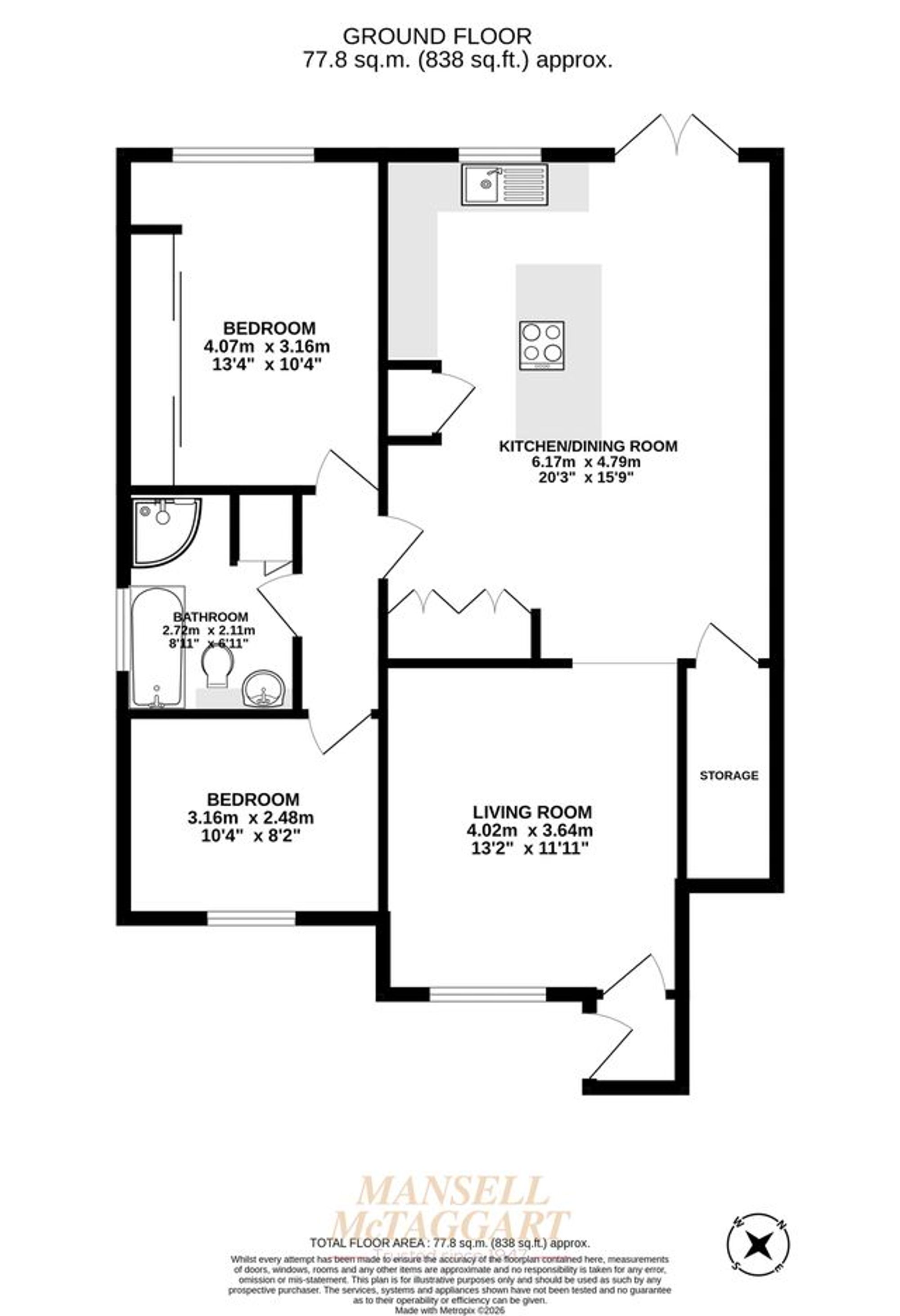 1, Guinevere Road, Crawley floorplan