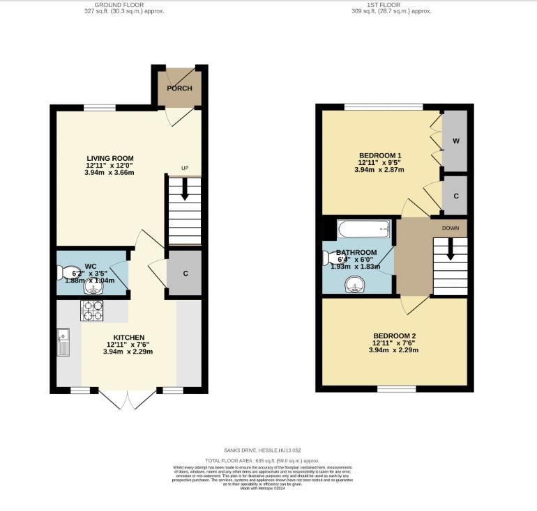 16, Banks Drive, Hessle floorplan
