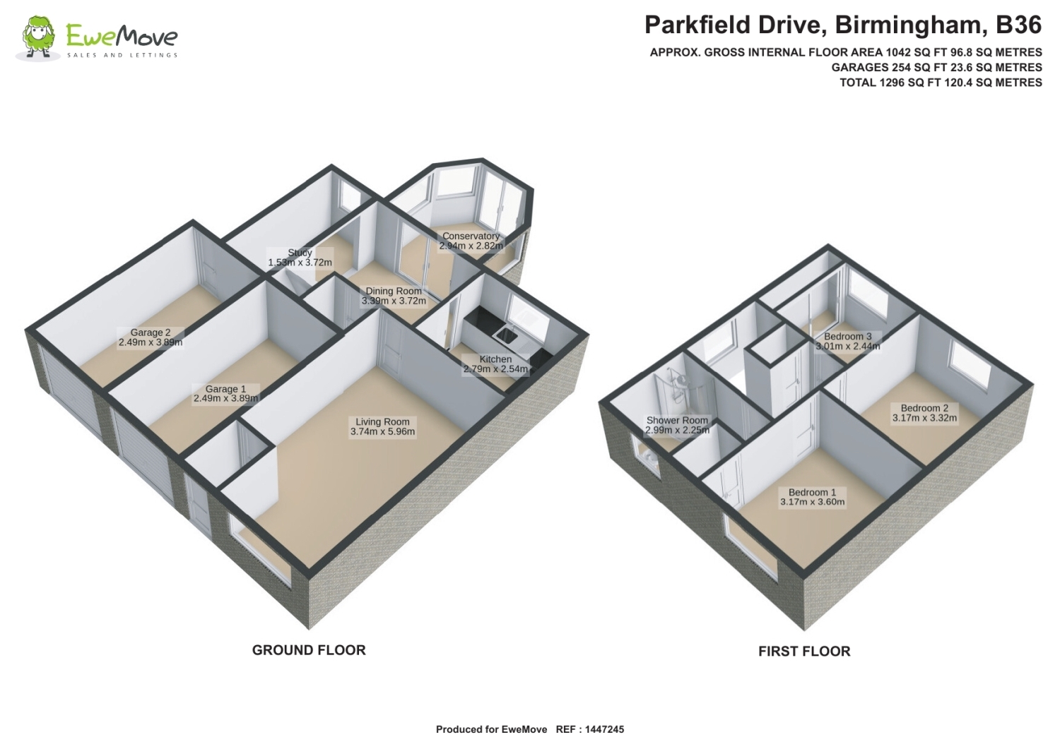 204, Parkfield Drive, Birmingham floorplan