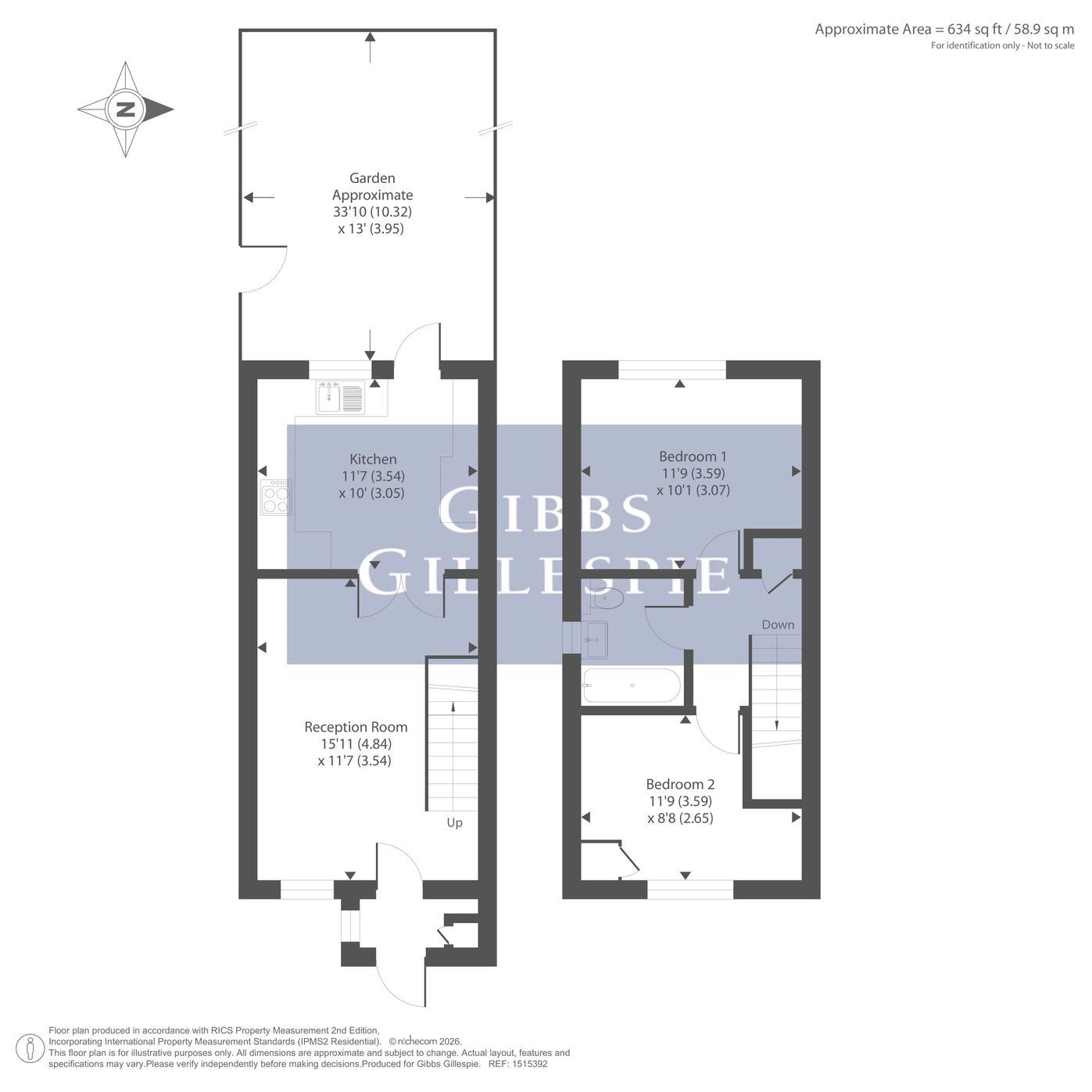 12, Monks Close, Harrow floorplan