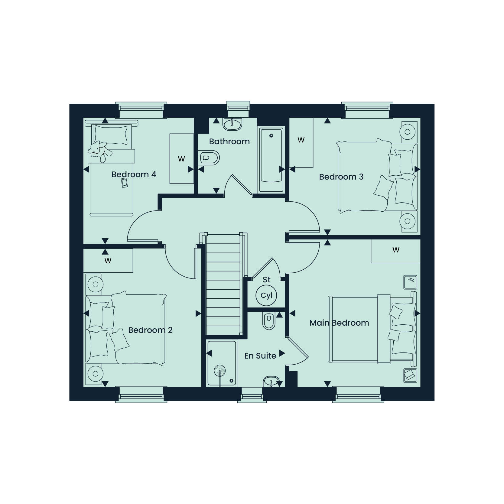 011, Long Meadow, Redhills, Exeter floorplan