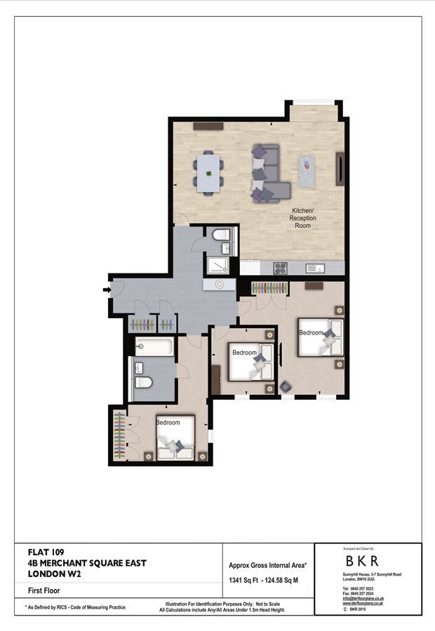 109, 4b Merchant Square East, Paddington floorplan