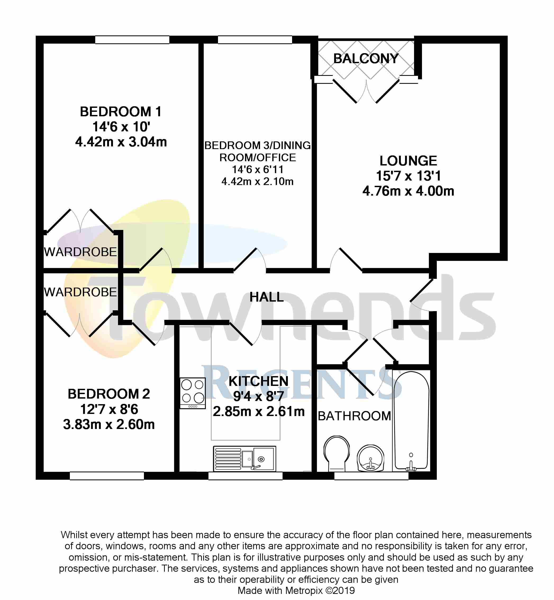 3 Bedrooms Flat to rent in Lark Avenue, Staines TW18