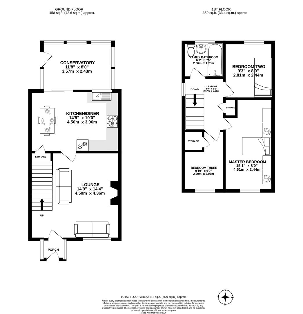 47, Dickens Road, Chorley floorplan