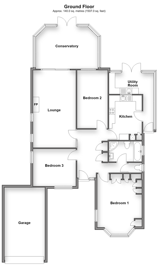 Chute Avenue, Worthing floorplan