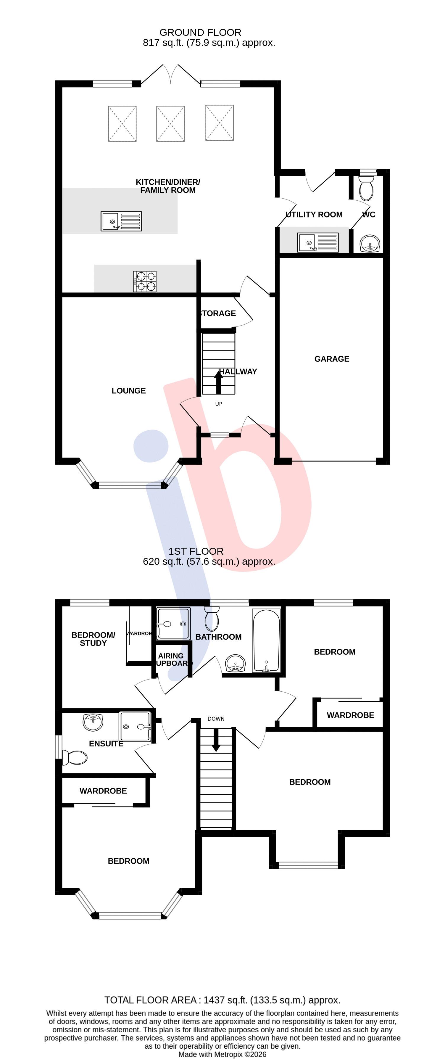 19, Crocus Close, Newark floorplan