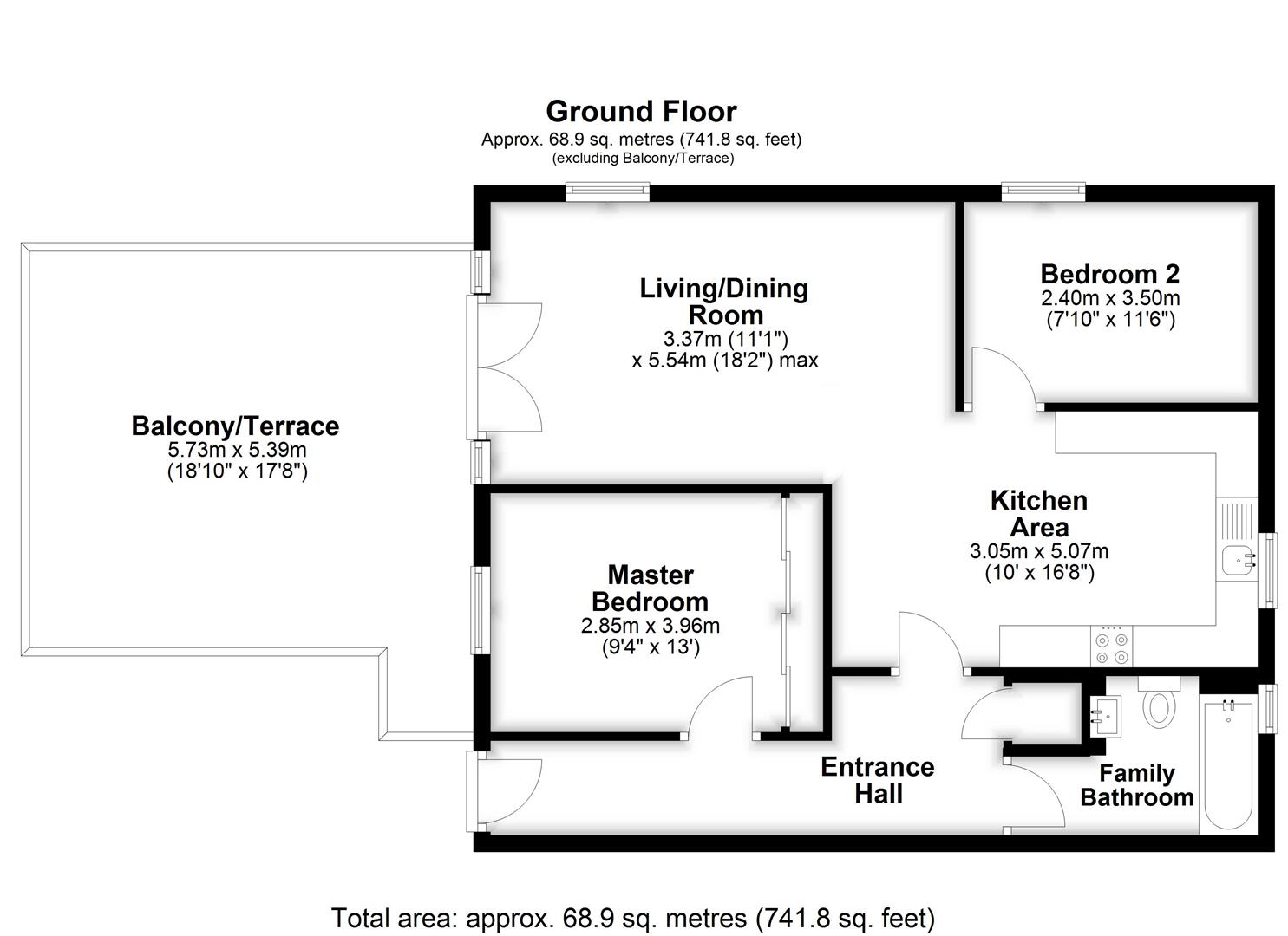 Flat 1, Albright Court, Portishead floorplan