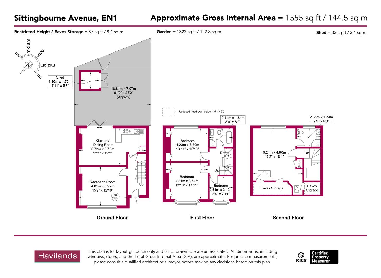 73, Sittingbourne Avenue, Bush Hill Park floorplan