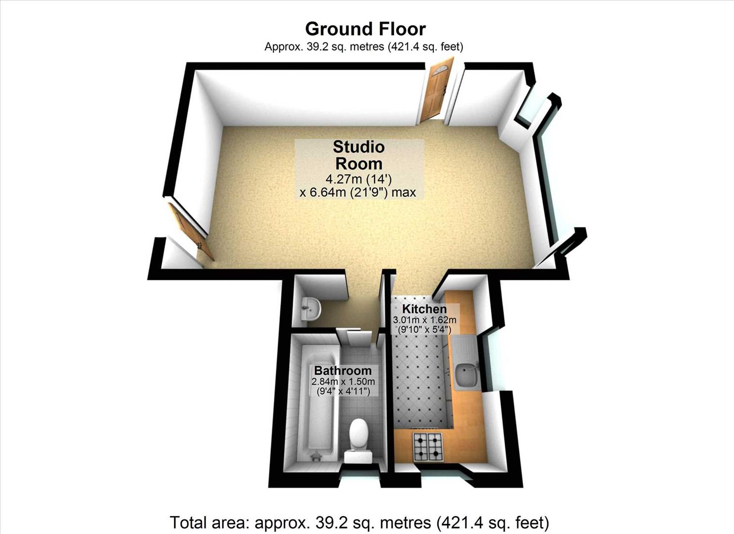 Flat 2, 38, Shakespeare Road, Worthing floorplan