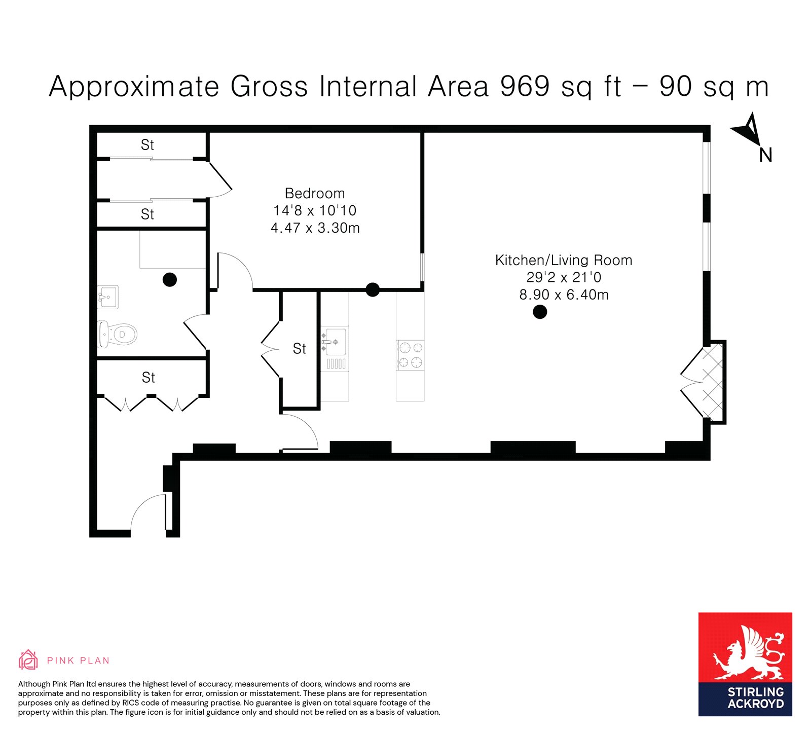 Flat 104, Block A, 27, Green Walk, London floorplan