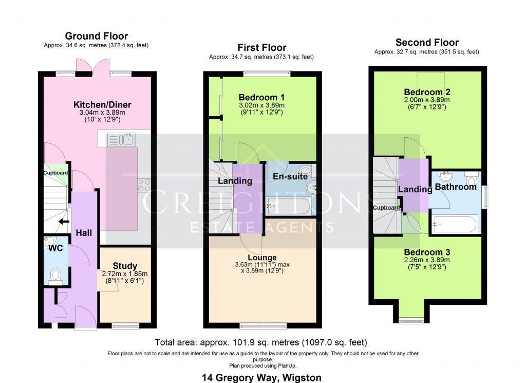 14, Gregory Way, Leicester floorplan