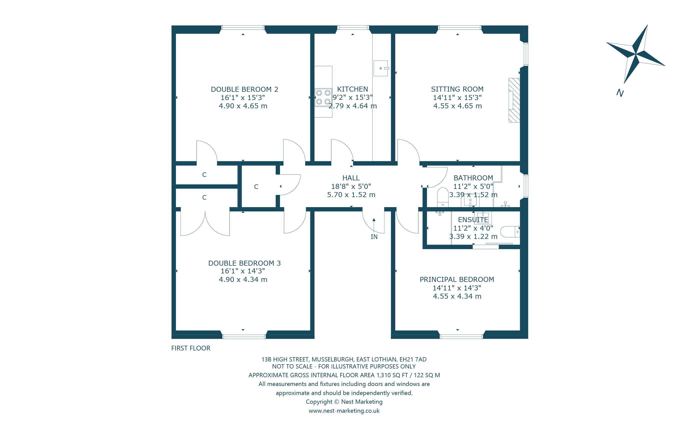 13B, High Street, Musselburgh floorplan