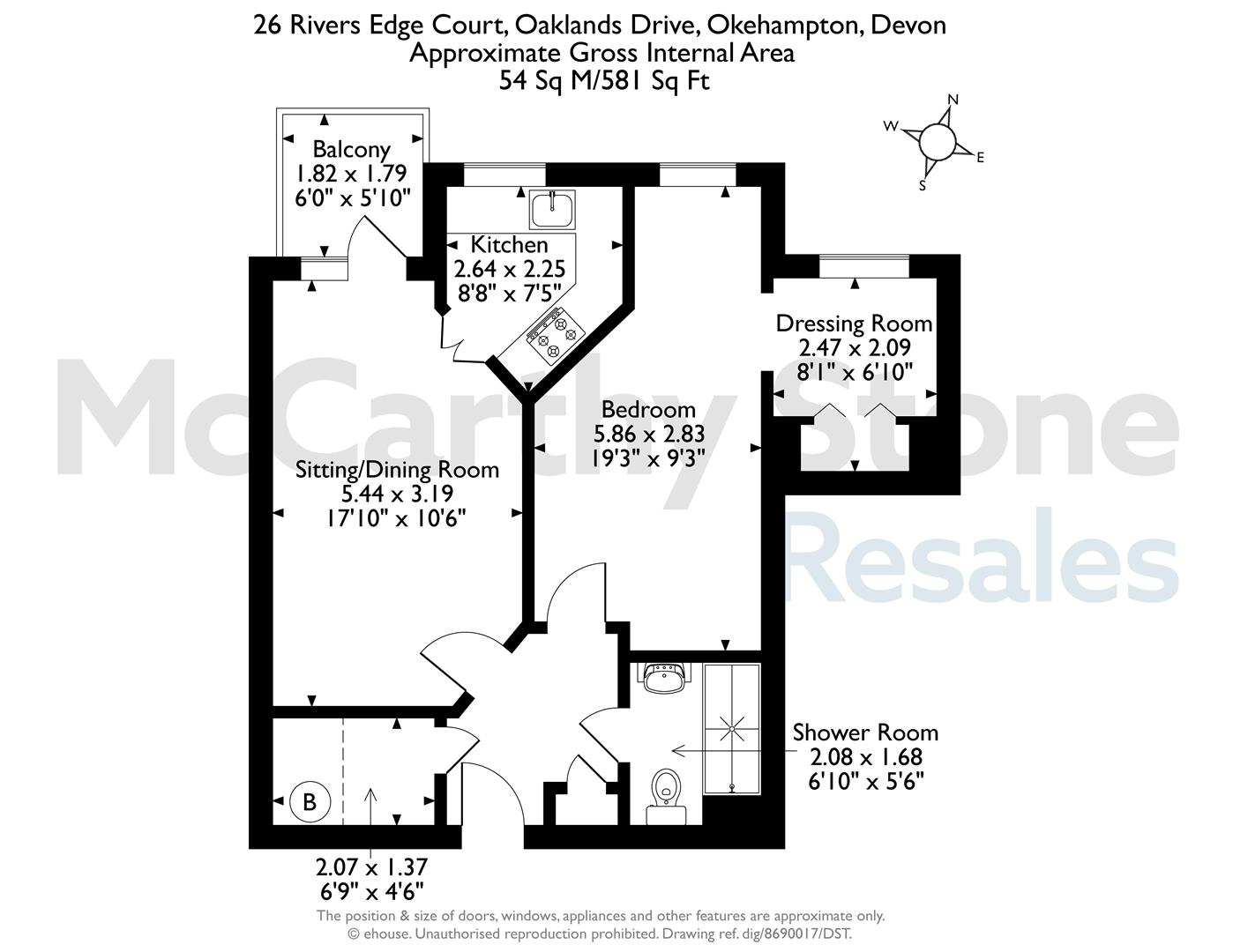 26 Rivers Edge Court, Oaklands Drive, Okehampton floorplan