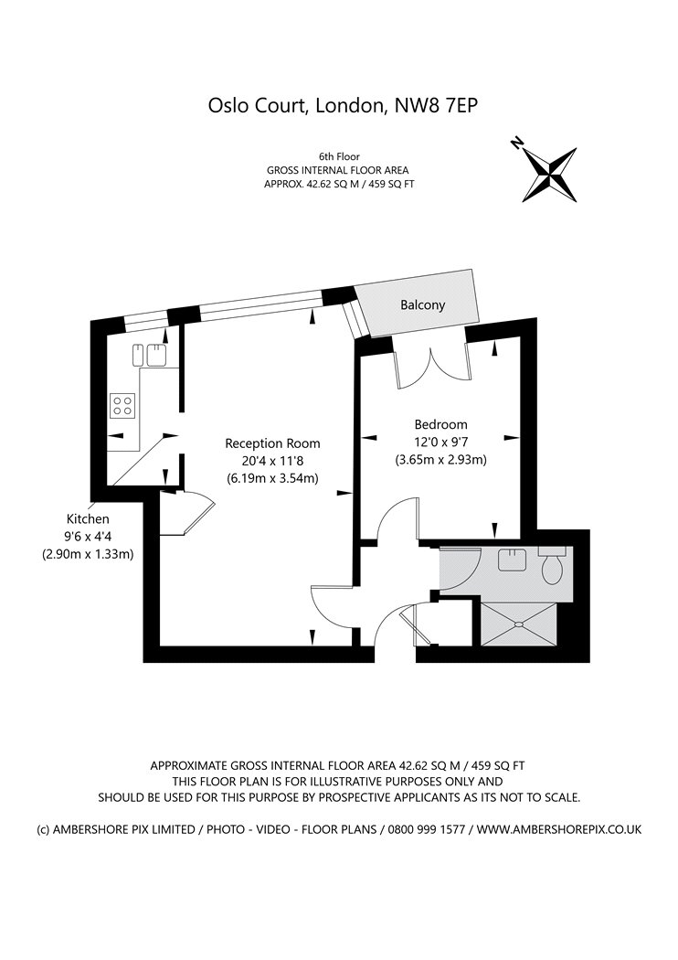 118, Oslo Court, St John's Wood floorplan