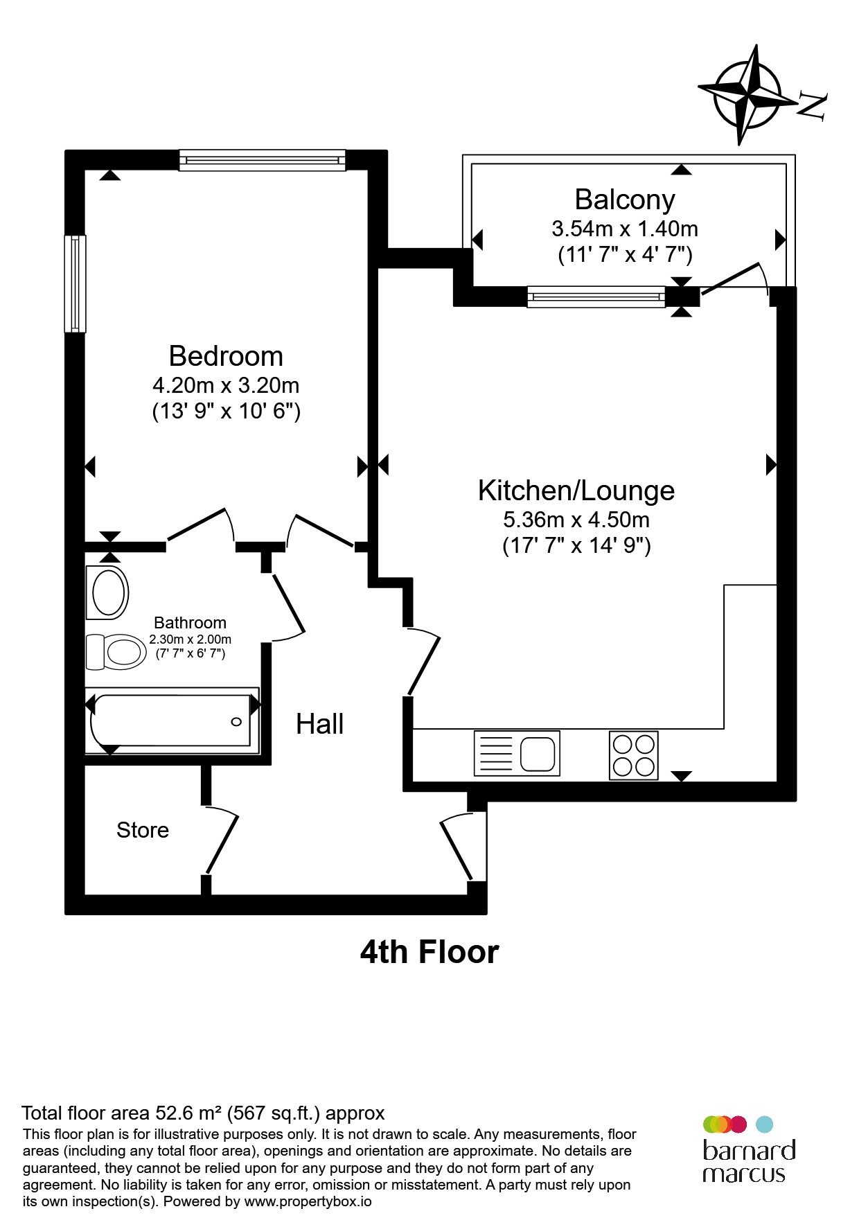 Flat 26, Emer Court, 1, Rowland Road, London floorplan