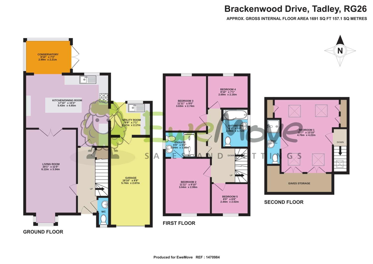 2, Brackenwood Drive, Tadley floorplan