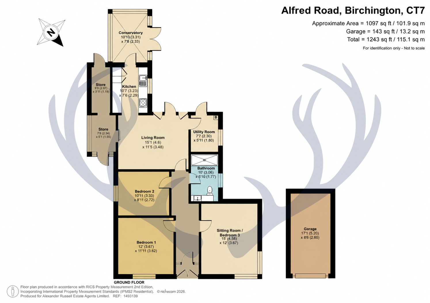14, Alfred Road, Birchington floorplan